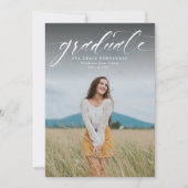 Faire-part de graduation photo simple d'un diplômé (Devant)