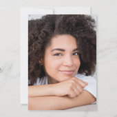 Faire-part de graduation photo simple moderne (Dos)