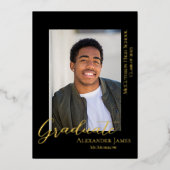 Faire-part de graduation photo simple moderne (Recto)