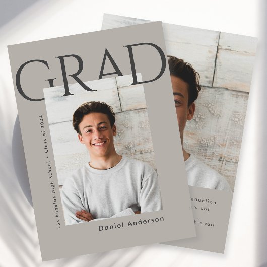 Faire-part de graduation photo simple moderne