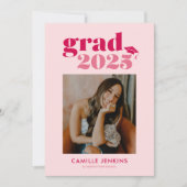 Faire-part de graduation photo simple moderne (Devant)
