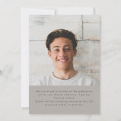 Faire-part de graduation photo simple moderne (Dos)
