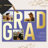 Faire-part de graduation photo violet moderne