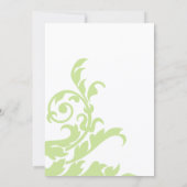 Faire-part de graduation rose verte (Dos)