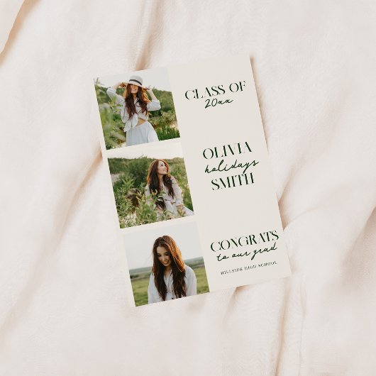 Faire-part de graduation simple avec photos