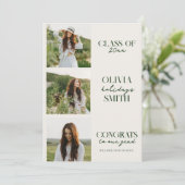 Faire-part de graduation simple avec photos (Debout devant)