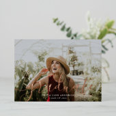 Faire-part de graduation simple de la bobine de sc (Debout devant)