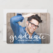 Faire-part de graduation stylish Strokes (Devant)