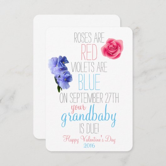 Faire-part de grossesse (Devant / Derrière)