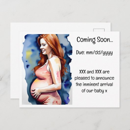 Faire-part de grossesse (Devant / Derrière)