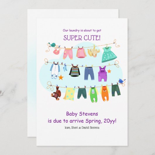 Faire-part de grossesse (Devant / Derrière)