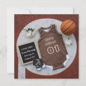 Faire-part de grossesse à bille de basket mini-bal (Devant)
