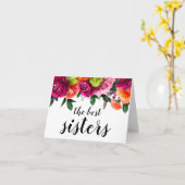 Faire-part de grossesse à soeur avec fleurs (Fleur jaune)