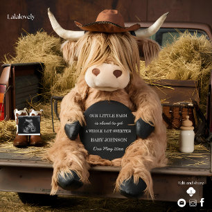 faire-part de grossesse à thème de la ferme à vach