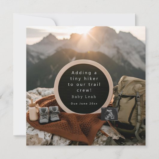 Faire-part de grossesse à thème randonnée (Devant)