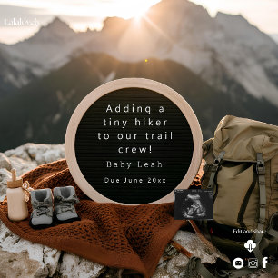 Faire-part de grossesse à thème randonnée