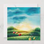 Faire-part de grossesse aquarelle (Dos)