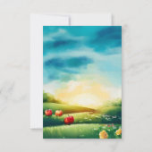 Faire-part de grossesse aquarelle (Dos)