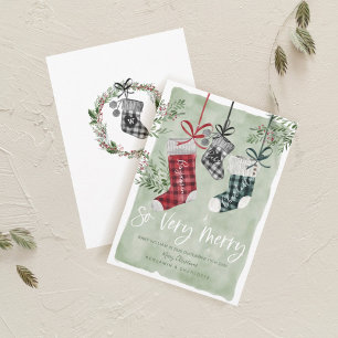 Faire-part de grossesse aquarelle famille bas