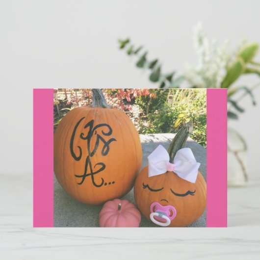 Faire-part de grossesse automnale (Debout devant)