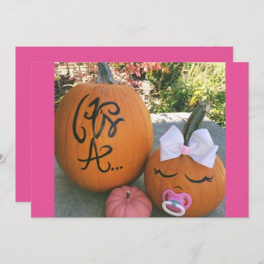 Faire-part de grossesse automnale (Devant / Derrière)