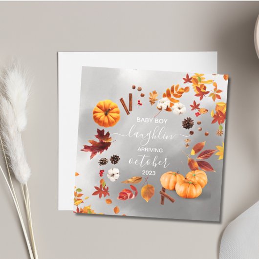 Faire-part de grossesse automnale