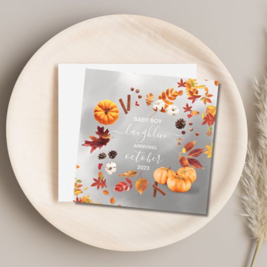 Faire-part de grossesse automnale