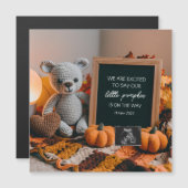 Faire-part de grossesse automnale personnalisable (Devant / Derrière)