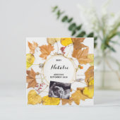 Faire-part de grossesse automne Feuilles d'automne (Debout devant)