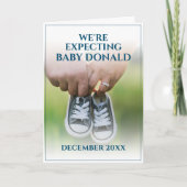 Faire-part de grossesse avec chaussures pour bébés (Devant)