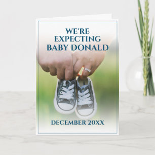 Faire-part de grossesse avec chaussures pour bébés