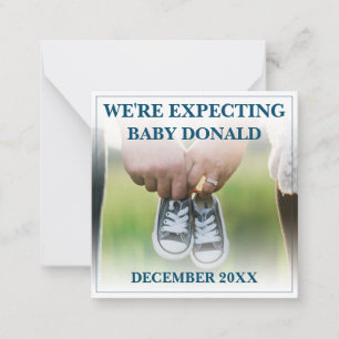 Faire-part de grossesse avec chaussures pour bébés