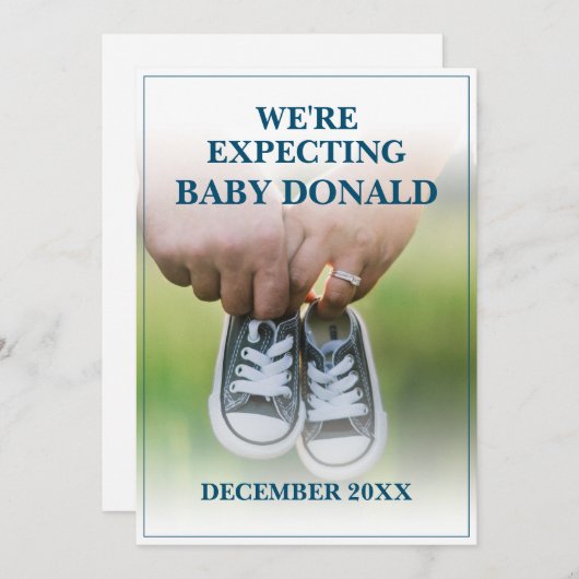 Faire-part de grossesse avec chaussures pour bébés (Devant / Derrière)