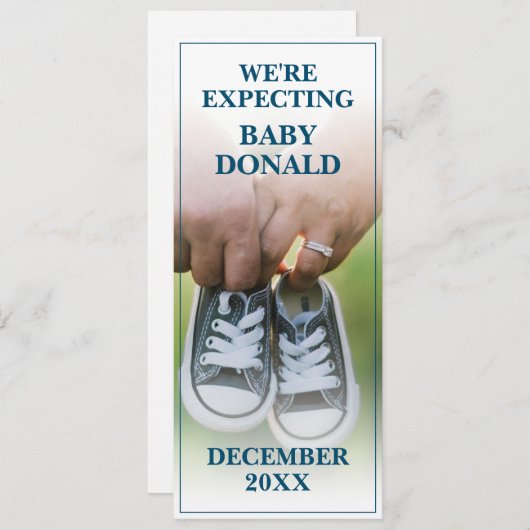 Faire-part de grossesse avec chaussures pour bébés (Devant / Derrière)
