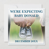 Faire-part de grossesse avec chaussures pour bébés (Devant)