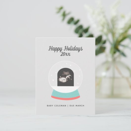 Faire-part de grossesse Bébé Sonogramme Carte de v (Debout devant)