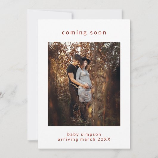 Faire-part de grossesse Bientôt Carte de vacances (Devant)