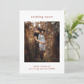 Faire-part de grossesse Bientôt Carte de vacances (Debout devant)