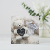 Faire-part de grossesse blanche adorable (Debout devant)