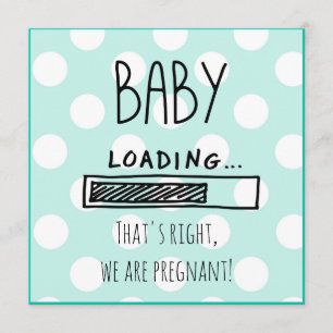 Faire-part De Grossesse Bleue Et Blanc