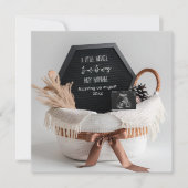 Faire-part de grossesse boho simple et élégant (Devant)