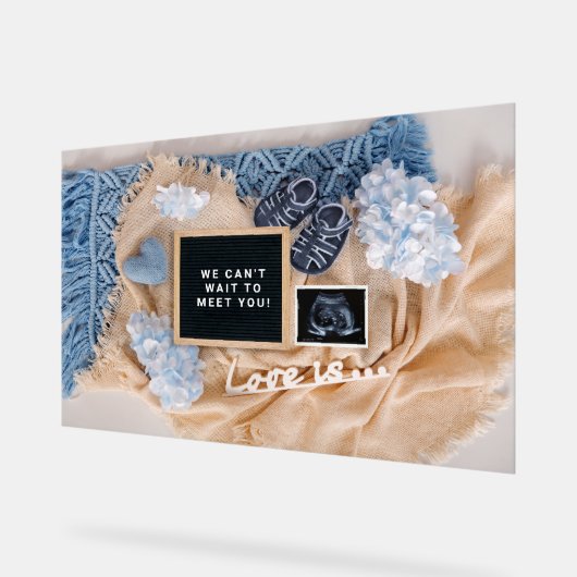 Faire-part de grossesse Carte d'accueil bébé, Genr (Angle)