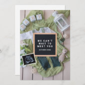 Faire-part de grossesse Carte d'accueil bébé, Genr (Devant / Derrière)