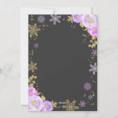 Faire-part de grossesse Carte de Noël Cadre floral (Dos)