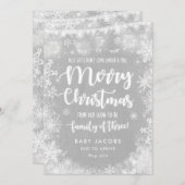 Faire-part de grossesse Carte de Noël Cadre rustiq (Devant / Derrière)