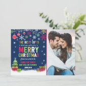 Faire-part de grossesse Carte photo de Noël Rouge (Debout devant)