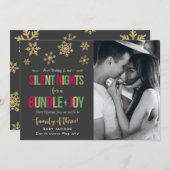 Faire-part de grossesse Carte photo de Noël simple (Devant / Derrière)