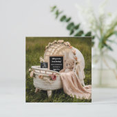 faire-part de grossesse cinématographique vintage (Debout devant)