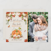 Faire-part de grossesse citrouille Automne automne (Devant / Derrière)
