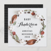 Faire-part de grossesse - Couronne de chute de cot (Devant / Derrière)